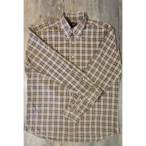 Bills Khakis Classic Fit Mens XL Brown Plaid Long Sleeve Button Down Shirt